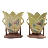 Pair of Hull Pottery Wildflower Double-Handled