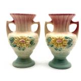 Pair of Hull Pottery Water Lily Double-Handled