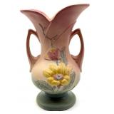 Hull Pottery Magnolia Double-Handled Vase 10.5"