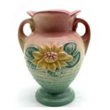 Hull Pottery Water Lily Double-Handled Vase 5.5"