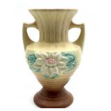Hull Pottery Water Lily Double-Handled Vase 6.5"