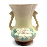 Hull Pottery Water Lily Double-Handled Vase 6.5"