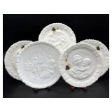 Vintage Fenton Satin Milk Glass Mother