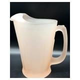 Indiana Tiara Satin Pink Glass Pitcher 8"