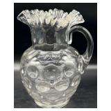 Fenton Coin Dot Ruffle Edge Pitcher 9.5"