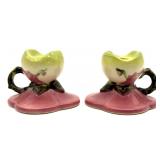 Pair of Hull Pottery Woodland Candle Stick