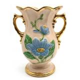 Hull Pottery Blue Magnolia with Gold Trim