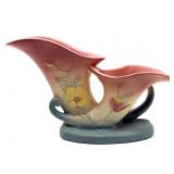 Hull Pottery Magnolia Double Cornucopia Vase 13"