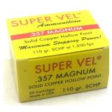 (20) Rnds .357 Solid Copper HP 110Gr. Super Vel