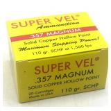 (20) Rnds .357 Solid Copper HP 110Gr. Super Vel