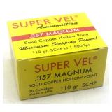 (20) Rnds .357 Solid Copper HP 110Gr. Super Vel