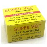 (20) Rnds .357 Solid Copper HP 110Gr. Super Vel