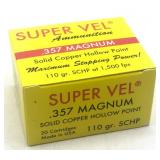(20) Rnds .357 Solid Copper HP 110Gr. Super Vel
