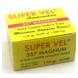 (20) Rnds .357 Solid Copper HP 110Gr. Super Vel