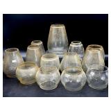 Vintage Railroad Lantern Glass Globes - 6.75"