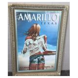 Santa Fe Amarillo, Texas Poster in Frame 29" x