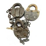 (3) Vintage/Antique Atchison Topeka & Santa Fe