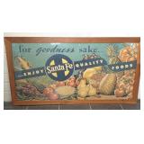 Vintage Arkansas City Santa Fe Foods Cardboard