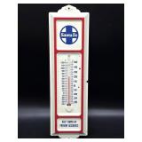 Vintage Santa Fe Railroad Metal Thermometer