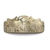 Santa Fe Railroad Brakeman Hat Badge 3.25"
