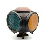 Vintage Adlake Railroad Switch Lamp 9"- blue