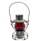 TRR Handlan Railroad Lantern with Red Glass Globe