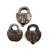 (3) Vintage Missouri Pacific Railroad Locks with