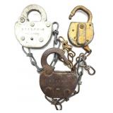 (3) Vintage/Antique Atchison Topeka & Santa Fe