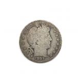 1907-D Barber Half Dollar