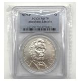 2009-P Abraham Lincoln Silver Dollar, PCGS Graded