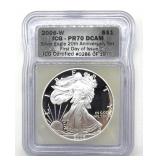 2006-W Silver Eagle 20th Anniversary, ICG Graded
