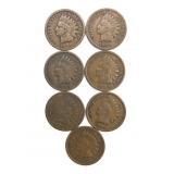 (7) Indian Head Cents