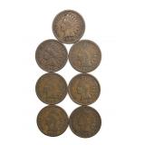 (7) Indian Head Cents