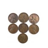 (7) Lincoln Wheat Cents 1911-1931