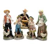 Homco and More Porcelain Figures 10" and Smaller