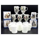 Porcelain Bird Cups, Norman Rockwell Long John