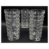 (3) Lady Victoria Crystal Vases 9.75" and 6.5"