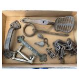 Cast Iron Buggy Step, Handles, Small Pulleys,