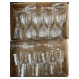 Crystal Stemware Glasses 7.5" and 8.5"