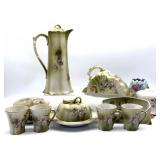 Nippon Hand Painted Porcelain Dish Set and