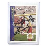 (2) Tony Gonzalez Autographed Cards in One