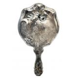 Vintage Art Nouveau Hand Mirror with Fairy Design
