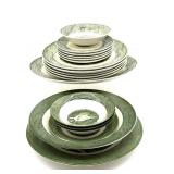 Vintage Currier and Ives Green Ox Yoke Pattern