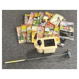 Rife Hybrid Two Bar Putter, Golf Ball Cleaner,