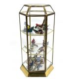 Glass and Metal Small Display with Porcelain