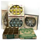 Vintage Shiny Brite Christmas Ornaments and (2)