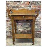 Vintage Wood Wash Stand Table 26.5" x 16" x 31"