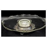 Antique/Vintage Glass Cake/Serving Stand with