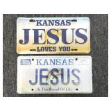 Novelty Kansas Jesus License Plates