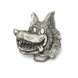 Vintage Cartoon Wolf Belt Buckle 2.5"
